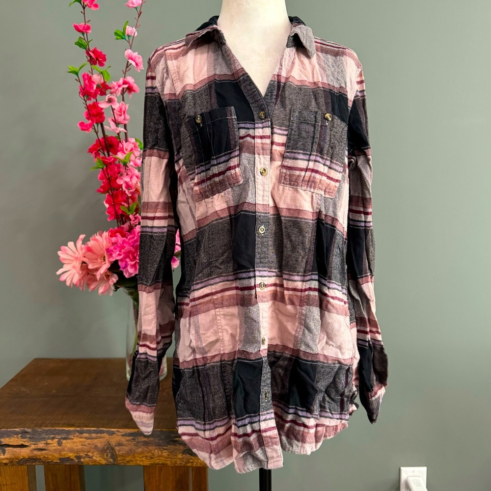 Maurice’s Plaid Button Down Long Sleeve
